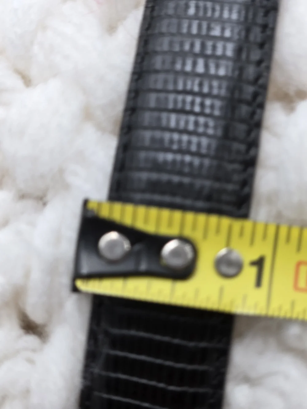 Talbots Black Textured Leather Belt with Silver Buckle